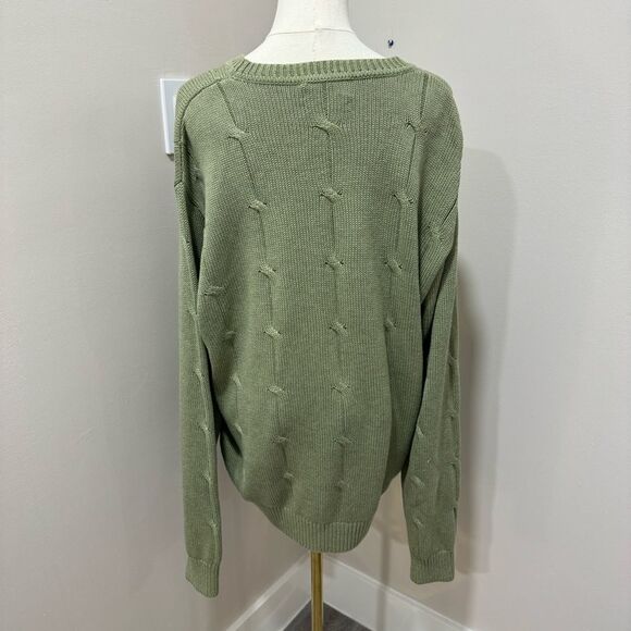 SOLD Talbots Mens Green Large Sweater Crew Neck - Picture 2 of 3